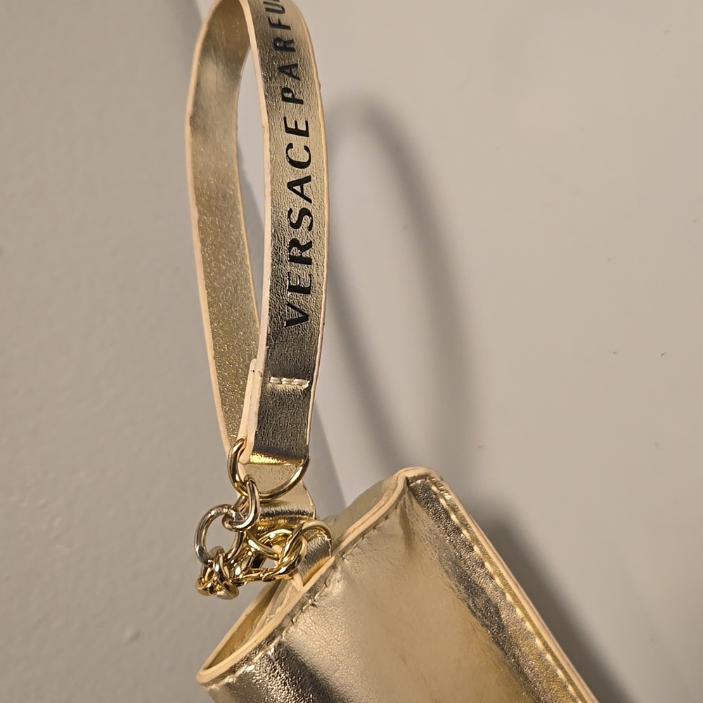 Versace Metallic Gold Mini Coin Wristlet - Picture 6 of 8